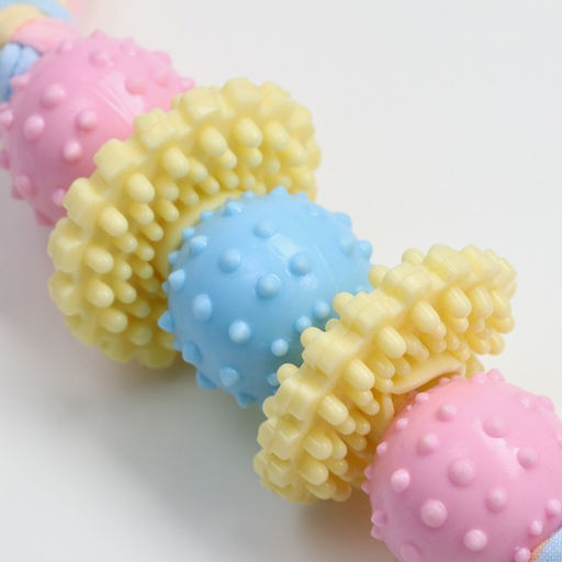 Игрушка жевательная Пижон Premium на верёвке, 5 элементов, термопластичная резина, микс  фото 4