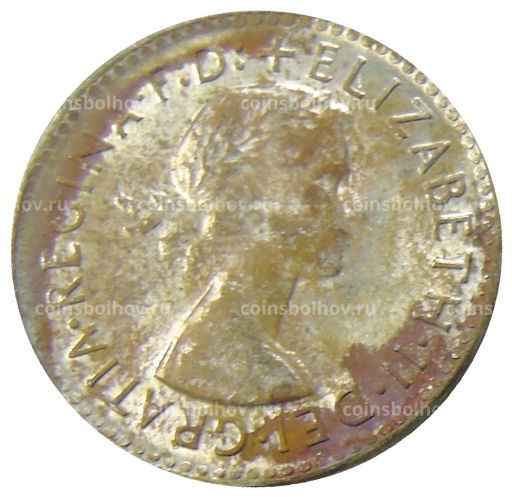 Монета 3 пенса 1963 года Австралия