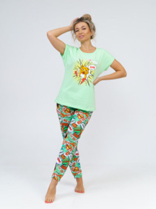 800 Пижама "Взрыв/Салатовый"