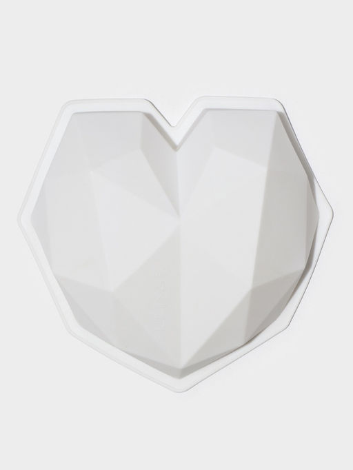 Форма для муссовых десертов и выпечки KONFINETTA Геометрия любви, силикон, 21.5?20?6 см, белая