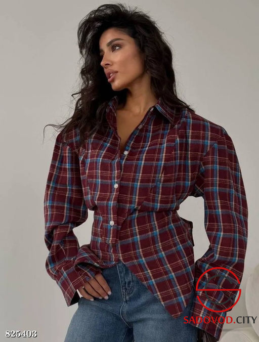 Рубашка женская в клетку