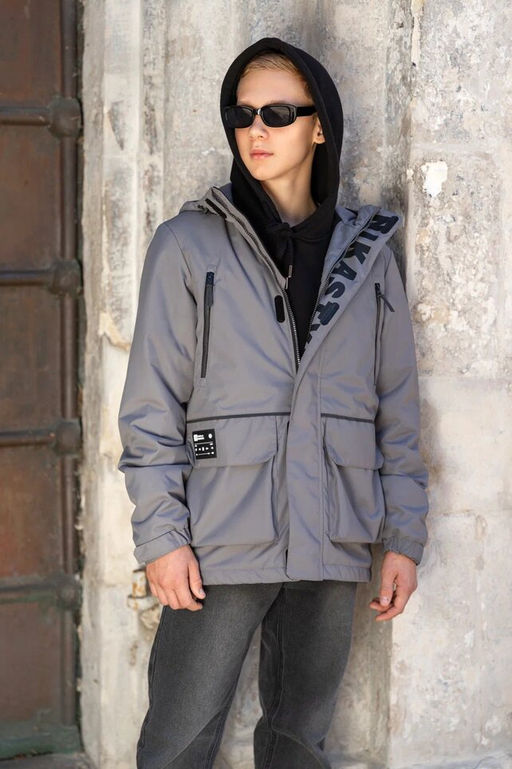 Куртка 4м3725 серый - Nikastyle фото 11