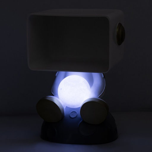 Лампа настольная «Космик», светодиодная, 3Д, ночник, USB, серая, 35×25×47 см