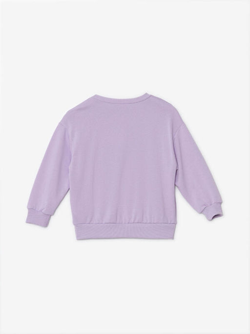 Bisiklet Yaka Bask?l? Uzun Kollu K?z ?ocuk Sweatshirt - Waikiki фото 2