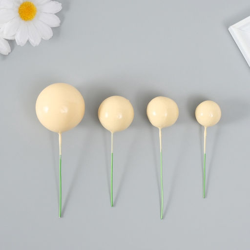 Декор для творчества «Шарики жёлтые», d=2; 3; 3.5 и 4 см, набор 20 шт.