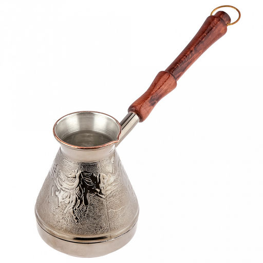 Турка медная 400мл "Степь", д9см, h10,9см, s0,8мм, деревянная ручка, "Символ 2026 года" (Россия)