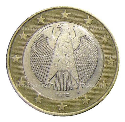 Монета 1 евро 2002 года Германия