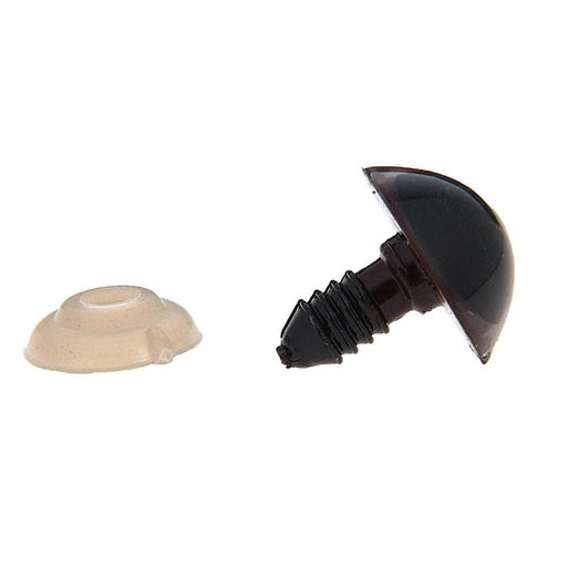 Глаза винтовые с заглушками, полупрозрачные, набор 4 шт, цвет коричневый, размер 1 шт: 1,81,8 см - Школа талантов фото 2