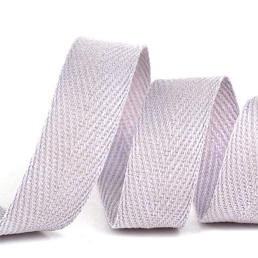 Лента-тесьма 15мм киперная 3,8г хлопок TBY.CT цв.S154 св.серый уп.50м