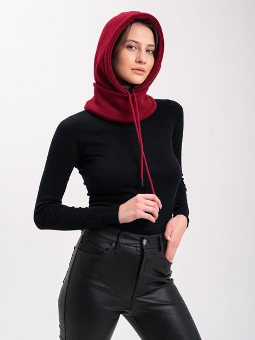 Капюшон трикотажный бордо - Yollochka фото 3