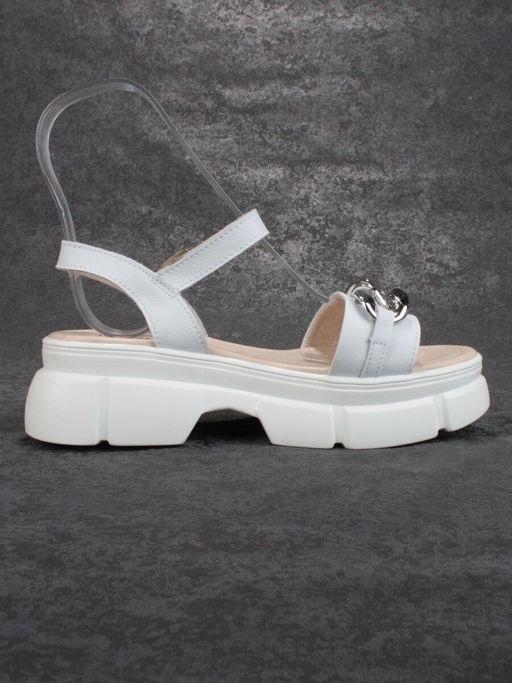 08-PED129-1 WHITE Босоножки женские (натуральная кожа)