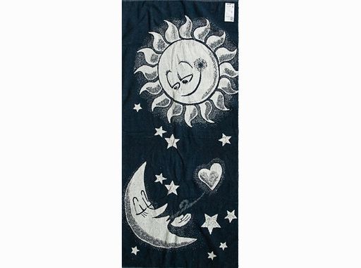 6с102.411ж1 Лунный поцелуй (т.синий) Полотенце махровое 67х150см