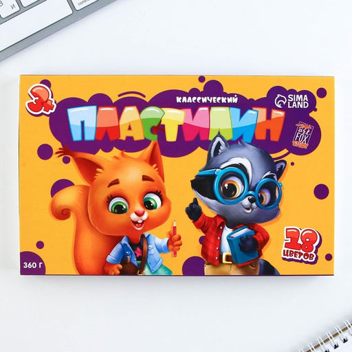 Пластилин классический ArtFox STUDY для лепки 18 цветов, 360 г.  фото 11