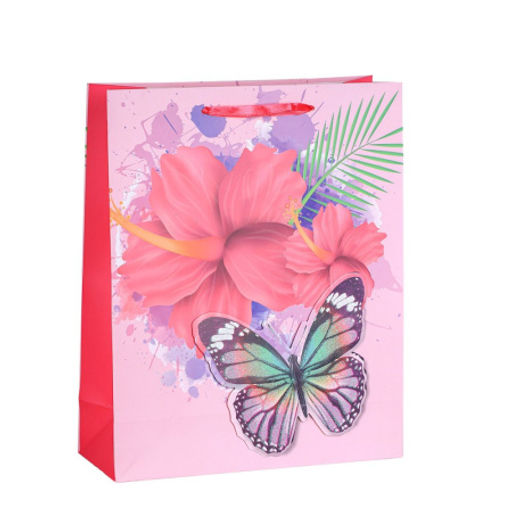 Цена за 12 шт. Пакет подарочный 32x26x10 / 1360M /уп 12/480/ (Голубой) - Галеонтрейд фото 3