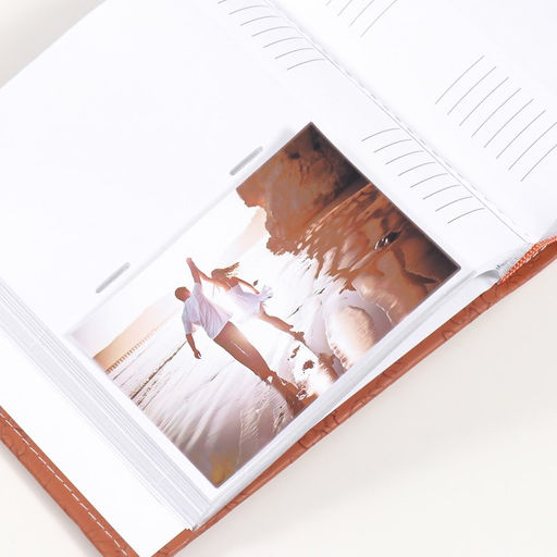 Фотоальбом на 200 фото 10×15 см кожзам «Цветочная текстура», бумажные листы, коричневый, 5×23×22 см