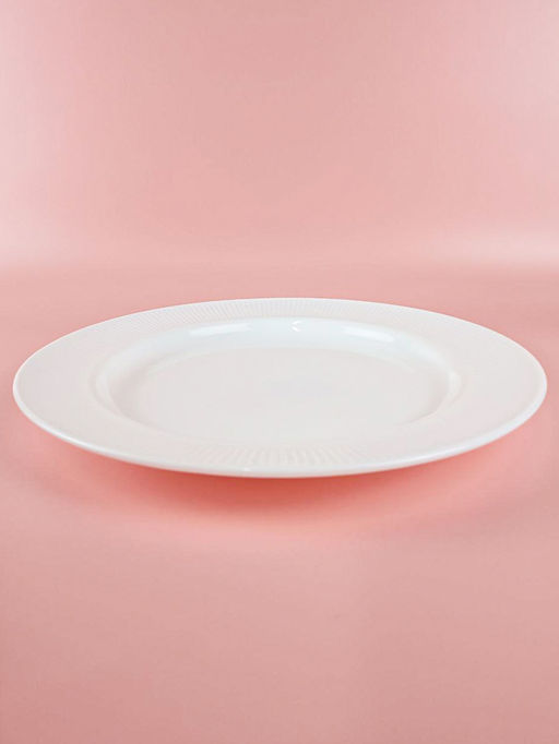 Тарелка обеденная Lavenir HoReCa "Stripes" 25 см, 10" OUSP100 WHITE стеклокерамика 106339