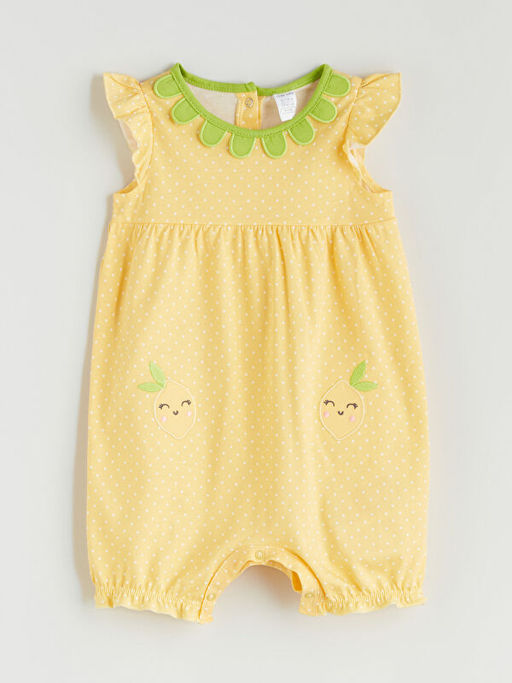 Bisiklet Yaka K?z Bebek F?rf?rl? Tulum