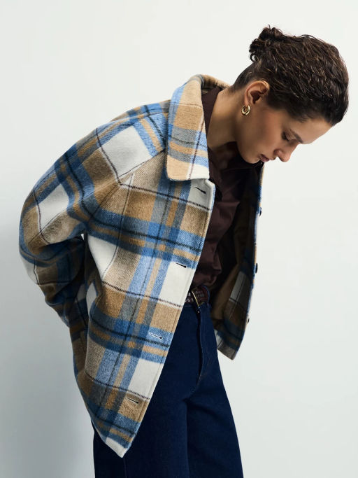 Куртка-рубашка в клетку оверсайз / Zarina