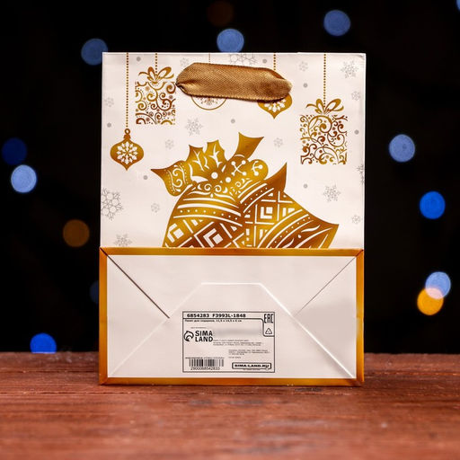 Цена за 12 шт. Пакет ламинированный Рождественский звон 11,5 х 14,5 х 6 см - Simaland фото 6