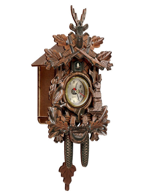 Часы настенные с кукушкой «Домик в лесу», плавный ход, 24×11.6×5 см