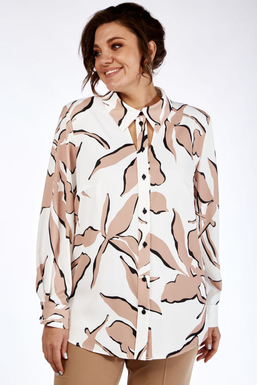 Блуза Элль стиль 2265а бежевый - Anelli фото 5