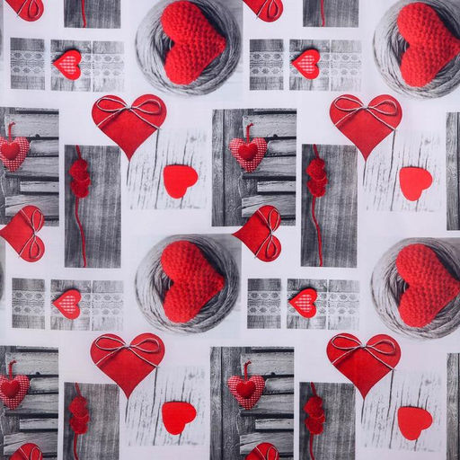 Штора для ванной Доляна «Сердца», 180×180 см