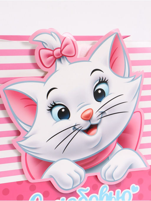 Пакет подарочный «Кошечка», 30 × 30 × 15 см