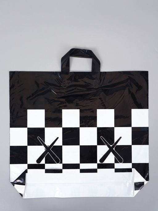 Цена за 50 шт. Пакет с петлевой ручкой "Клетка" 50 х 45 х 8 см, 60 мкм