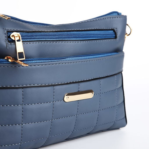 Сумка кросс-боди на молнии, цвет синий - Simaland фото 4