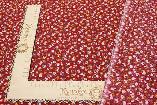 Штапель Тамара цв.бордово-терракотовый, ш.1.44м, вискоза-100%, 100гр/м.кв - Купава фото 9