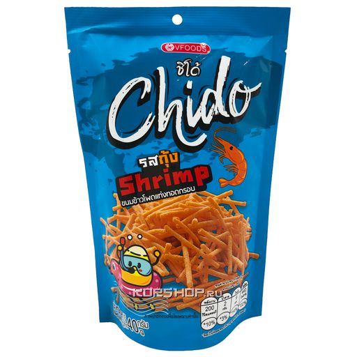 Пшенично-кукурузные палочки со вкусом креветки Chido VFoods, Таиланд, 40 г