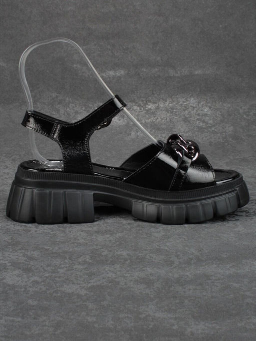 08-PEY144-5 BLACK Босоножки женские (натуральная кожа)