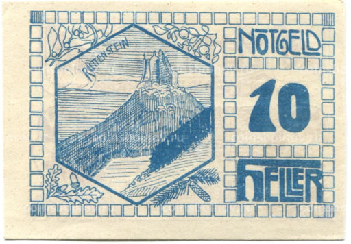 10 геллеров 1920 года Австрия  Пирбах (нотгельд)