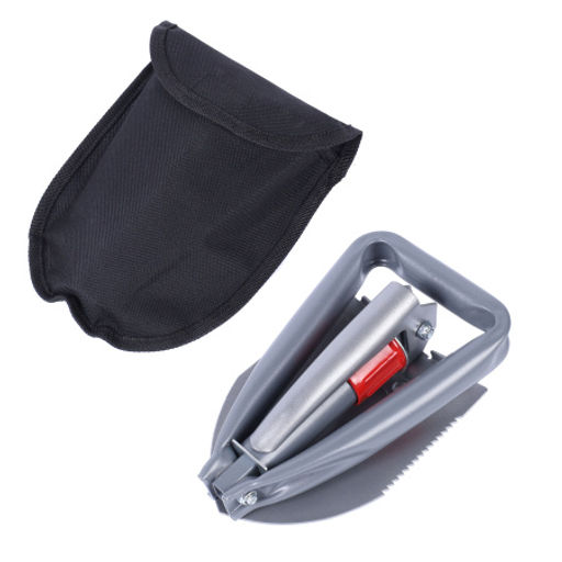 Лопата складная саперная ИРЕМЕЛЬ СПУТНИК-03 тол.1.5мм, дл.46.5см, лезвие 15.5x11.2см, термообр. углерод. сталь, 42-46HRC, алюм. ручка, чехол/уп18 - Галеонтрейд фото 3