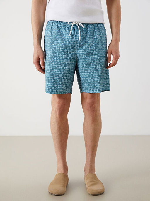 K?sa Boy Desenli Erkek Deniz ?ortu