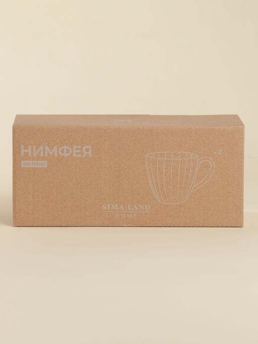 Набор кружек SL Home «Нимфея», 300 мл, 2 шт., керамика, теплый белый