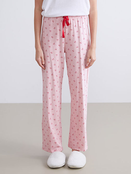 Beli Lastikli Desenli Kad?n Pijama Alt?