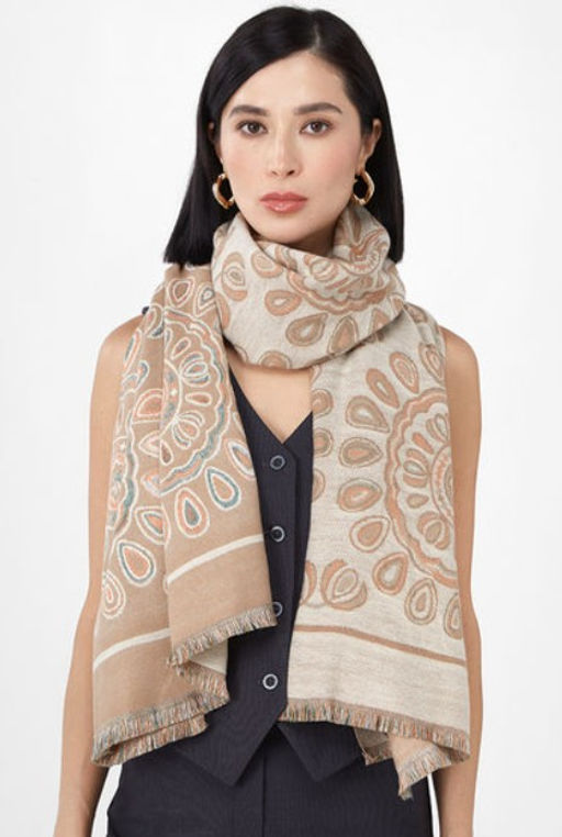 в составе ШЕРСТЬ и КАШЕМИР Большой, мягкий, теплый однотонный двусторонний палантин. - Tantino фото 9