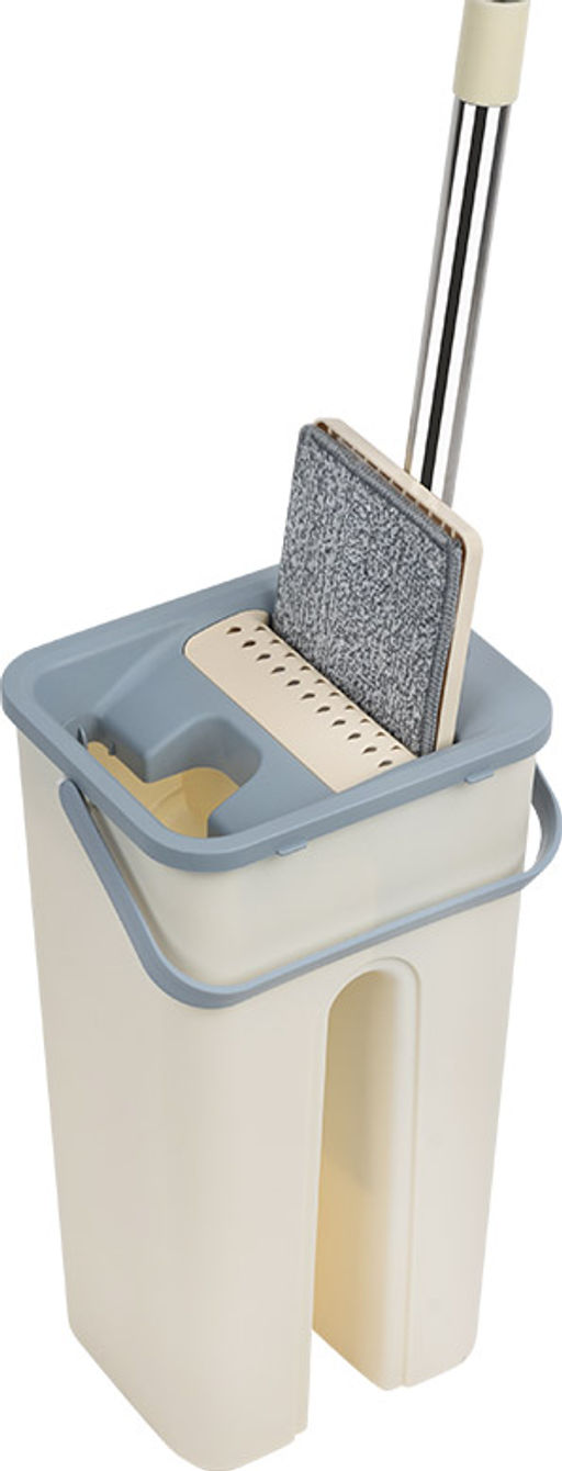 Швабра для пола с насадкой из микрофибры и ведром Clean hands beige 310486