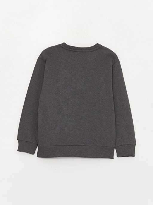 Rahat Kal?p Bisiklet Yaka Bask?l? Erkek ?ocuk Sweatshirt - Waikiki фото 2