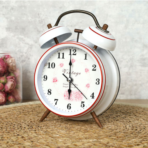 Будильник 10,5 см / 6040 /уп 60/ белый - Галеонтрейд фото 2