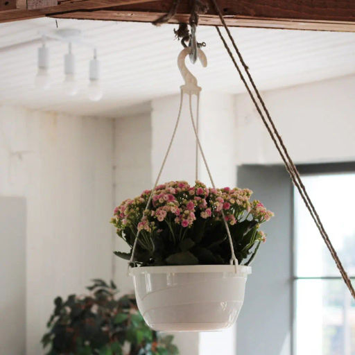 Горшок для цветов пластиковый 4,7л d-25см "Мальва" подвесной терракотовый