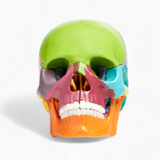 Анатомическая модель «Макет черепа человека», разборный, цветной, 14×10×11 см