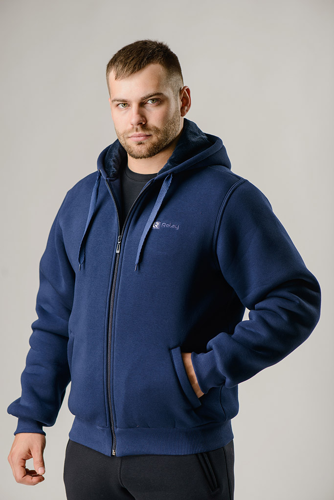 Толстовка Футер 3-х ниточный с искусственным мехом