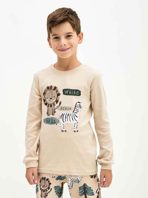 Бежевая пижама для мальчика - Kogankids фото 16
