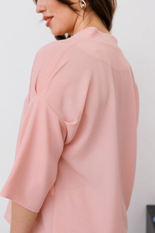 Блуза NIKVA н481-2 пудра  фото 2