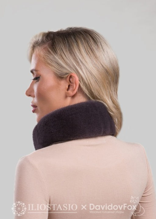 Шарф-воротник норка браун