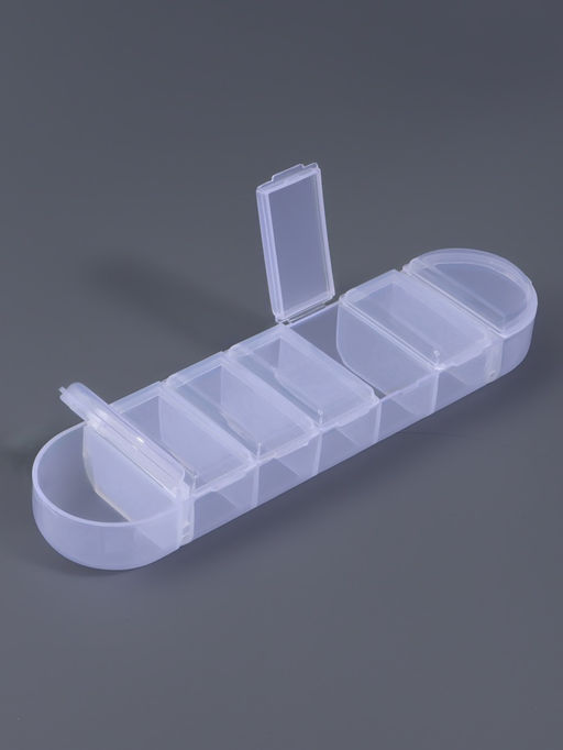Органайзер для хранения мелочей, 7 ячеек, 19×5×2.9 см, прозрачный