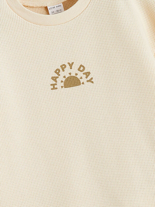 Bask?l? Erkek Bebek Sweatshirt