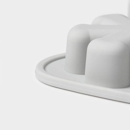 Форма для выпечки новогодняя Доляна Новогодняя варежка, силикон, 6 ячеек, 24?20.5?2.5 см, серая